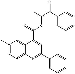 1-methyl-2-oxo-2-phenylethyl 6-methyl-2-phenyl-4-quinolinecarboxylate Structural