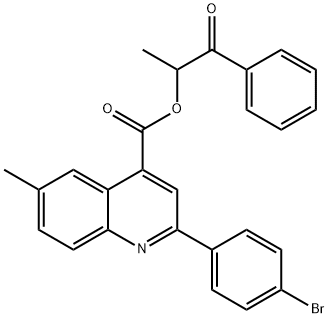 1-methyl-2-oxo-2-phenylethyl 2-(4-bromophenyl)-6-methyl-4-quinolinecarboxylate