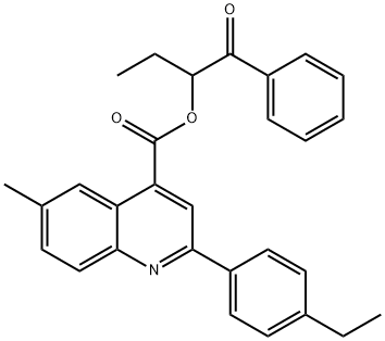 1-benzoylpropyl 2-(4-ethylphenyl)-6-methyl-4-quinolinecarboxylate Structural