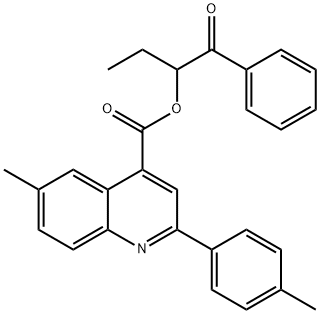 1-benzoylpropyl 6-methyl-2-(4-methylphenyl)-4-quinolinecarboxylate Structural