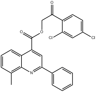 2-(2,4-dichlorophenyl)-2-oxoethyl 8-methyl-2-phenyl-4-quinolinecarboxylate Structural