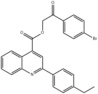 2-(4-bromophenyl)-2-oxoethyl 2-(4-ethylphenyl)-4-quinolinecarboxylate