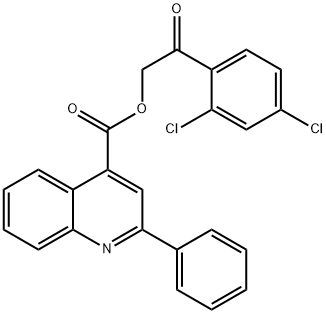 2-(2,4-dichlorophenyl)-2-oxoethyl 2-phenyl-4-quinolinecarboxylate Structural