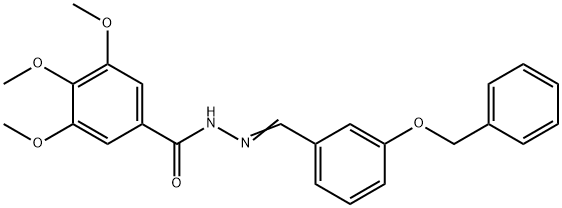 N'-[3-(benzyloxy)benzylidene]-3,4,5-trimethoxybenzohydrazide Structural