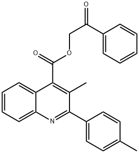 2-oxo-2-phenylethyl 3-methyl-2-(4-methylphenyl)-4-quinolinecarboxylate Structural