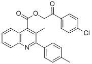 2-(4-chlorophenyl)-2-oxoethyl 3-methyl-2-(4-methylphenyl)-4-quinolinecarboxylate Structural