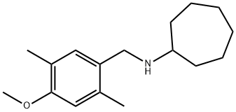 N-(4-methoxy-2,5-dimethylbenzyl)cycloheptanamine Structural