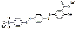 disodium 5-(4-(4-sulphophenylazo)phenylazo)salicylate  Structural