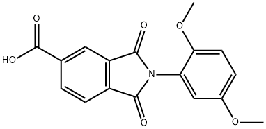 2-(2,5-Dimethoxyphenyl)-1,3-dioxoisoindoline-5-carboxylic acid Structural