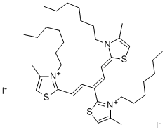 2,2'-[3-[(3-heptyl-4-methyl-3H-thiazol-2-ylidene)ethylidene]propenylene]bis[3-heptyl-4-methylthiazolium] diiodide