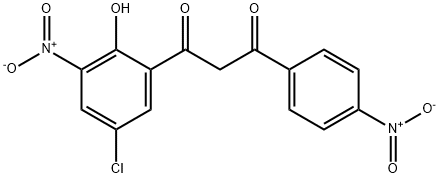 1,3-PROPANEDIONE, 1-(5-CHLORO-2-HYDROXY-3-NITROPHENYL)-3-(4-NITROPHENYL)- Structural