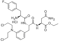ethyl N2-[3-[bis(2-chloroethyl)amino]-N-(4-fluoro-3-phenyl-L-alanyl)-3-phenyl-L-alanyl]-L-asparaginate monohydrochloride