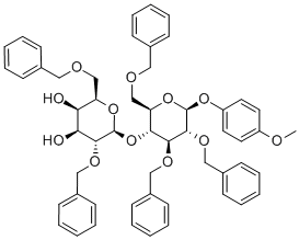 4-Methoxyphenyl 4-O-(2,6-Di-O-benzyl-beta-D-galactopyranosyl)-2,3,6-tri-O-benzyl-beta-D-glucopyranoside