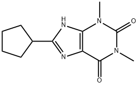 8-CYCLOPENTYL-1,3-DIMETHYLXANTHINE Structural