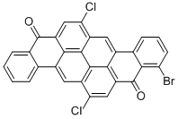 bromo-6,14-dichloropyranthrene-8,16-dione Structural