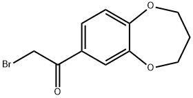 2-BROMO-1-(3,4-DIHYDRO-2H-1,5-BENZODIOXEPIN-7-YL)ETHAN-1-ONE Structural