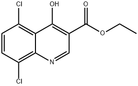 5,8-DICHLORO-4-HYDROXY-QUINOLINE-3-CARBOXYLIC ACID ETHYL ESTER Structural