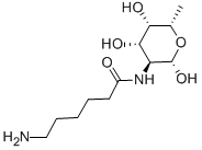 N-(ε-Aminocaproyl)-β-L-fucopyranosylamine Structural