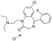 7-chloro-1-[2-(diethylamino)ethyl]-5-(2-fluorophenyl)-1,3-dihydro-2H-benzo-1,4-diazepin-2-one monohydrochloride      