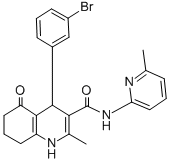 4-(3-bromophenyl)-2-methyl-N-(6-methyl-2-pyridinyl)-5-oxo-1,4,5,6,7,8-hexahydro-3-quinolinecarboxamide