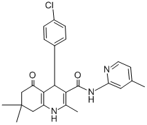 4-(4-chlorophenyl)-2,7,7-trimethyl-N-(4-methyl-2-pyridinyl)-5-oxo-1,4,5,6,7,8-hexahydro-3-quinolinecarboxamide