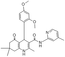 4-(2,4-dimethoxyphenyl)-2,7,7-trimethyl-N-(4-methyl-2-pyridinyl)-5-oxo-1,4,5,6,7,8-hexahydro-3-quinolinecarboxamide