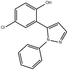 1-PHENYL-1H-5-(5'-CHLORO-2'-HYDROXYPHENYL)PYRAZOLE Structural