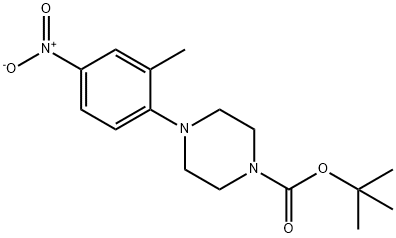 tert-Butyl 4-(2-methyl-4-nitrophenyl)piperazine-1-carboxylate Structural