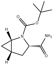 (1S,3S,5S)-3-(Aminocarbonyl)-2-azabicyclo[3.1.0]hexane-2-carboxylic acid tert-butyl ester Structural