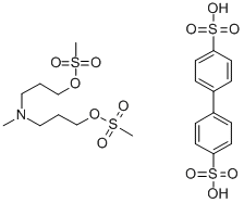 N-Methyl-N,N-bis(3-methylsulfonyloxypropyl)amine 4,4'-biphenyldisulfonate Structural