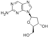 2-AMINO-9-(BETA-D-2-DEOXYRIBOFURANOSYL)PURINE Structural