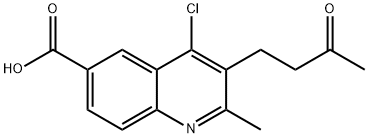 4-CHLORO-2-METHYL-3-(3-OXO-BUTYL)-QUINOLINE-6-CARBOXYLIC ACID Structural