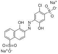 6-(5-Chloro-2-hydroxy-4-sulfophenylazo)-5-hydroxy-1-naphthalenesulfonic acid disodium salt Structural