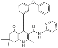 2,7,7-trimethyl-5-oxo-4-(3-phenoxyphenyl)-N-(2-pyridinyl)-1,4,5,6,7,8-hexahydro-3-quinolinecarboxamide