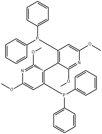 (R)-(+)-2,2',6,6'-TETRAMETHOXY-4,4'-BIS(DIPHENYLPHOSPHINO)-3,3'-BIPYRIDINE Structural