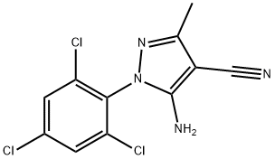 5-AMINO-3-METHYL-1-(2,4,6-TRICHLORO-PHENYL)-1H-PYRAZOLE-4-CARBONITRILE Structural