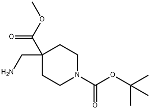 METHYL 4-AMINOMETHYL-1-BOC-PIPERIDINE-4-CARBOXYLATE
 Structural