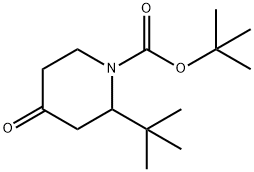 1-BOC-2-TERT-BUTYL-PIPERIDIN-4-ONE Structural