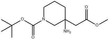 3-AMINO-1-[(1,1-DIMETHYLETHOXY)CARBONYL]-3-PIPERIDINEACETIC ACID METHYL ESTER