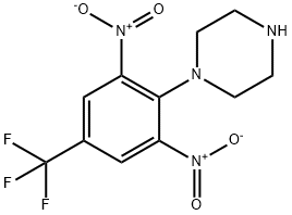 1-[2,6-DINITRO-4-(TRIFLUOROMETHYL)PHENYL]PIPERAZINE Structural