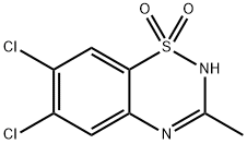 6,7-Dichloro-3-methyl-2H-1,2,4-benzothiadiazine 1,1-dioxide Structural