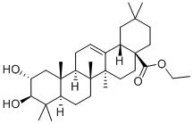 (2α,3β)-2,3-Dihydroxy-olean-12-en-28-oic acid ethyl ester Structural