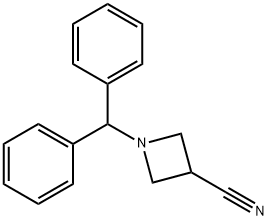 1-Benzhydrylazetane-3-carbonitrile Structural