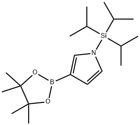 3-(4,4,5,5-tetramethyl-1,3,2-dioxaborolan-2-yl)-1-(triisopropylsilyl)-1H-pyrrole Structural