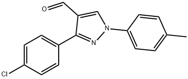 3-(4-CHLOROPHENYL)-1-P-TOLYL-1H-PYRAZOLE-4-CARBALDEHYDE Structural