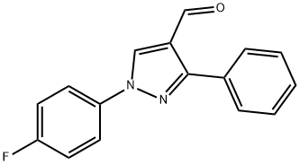 1-(4-Fluorophenyl)-3-phenyl-1H-pyrazole-4-carboxaldehyde Structural