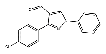 3-(4-chlorophenyl)-1-phenyl-1H-pyrazole-4-carbaldehyde Structural