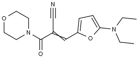Morpholine,  4-[2-cyano-3-[5-(diethylamino)-2-furanyl]-1-oxo-2-propenyl]-  (9CI) Structural
