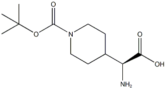 (S)-1-BOC-4-(AMINOCARBOXYMETHYL)PIPERIDINE Structural