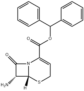 7-Amino-8-oxo-5-thia-1-azabicyclo[4.2.0]oct-2-ene-2-carboxylic acid diphenylmethyl ester Structural